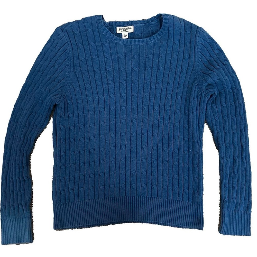 Blue Cable Knit Sweater